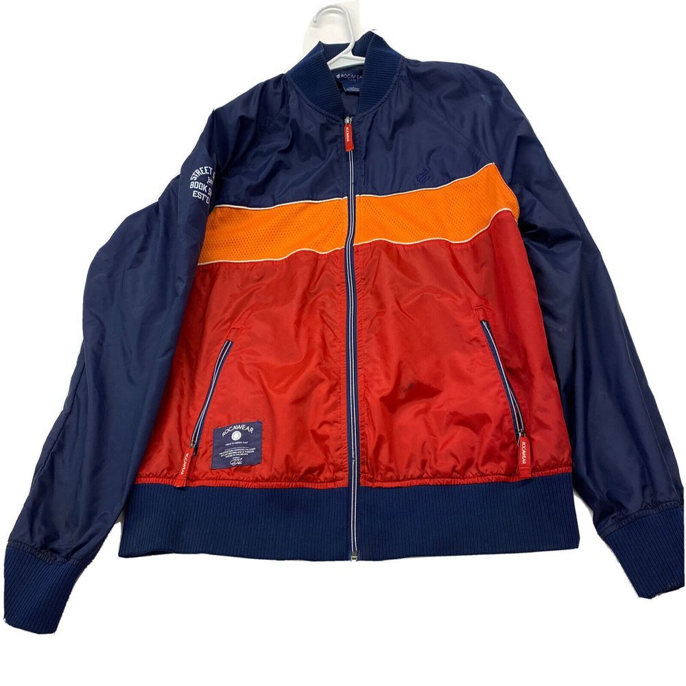 Rockawear Classic Windbreaker Jacket Men's L Large Street Smart Streetwear